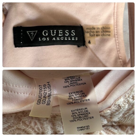 Guess Pink Lace Halter Neck‎ Bodycon Mini Dress Womens 4 - Picture 7 of 7